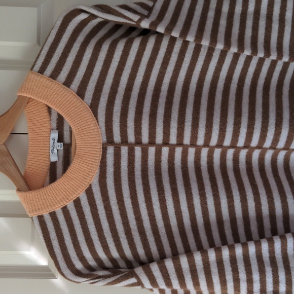Madewell Stripe-Play Smithe Pullover Sweater in Heather Linen Size XS - Picture 2 of 8